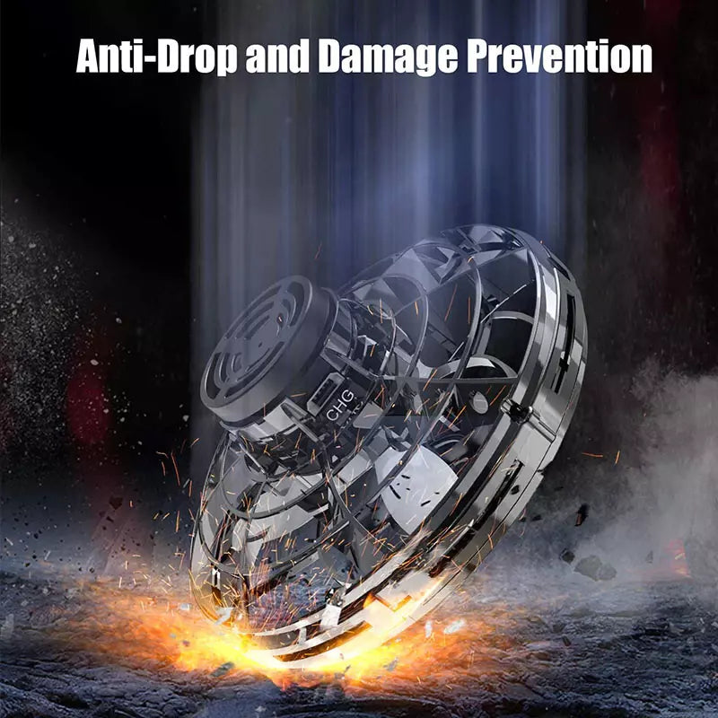 UFO Drone Fidget Spinner – LED Flying Ball Toy for Kids, Teens & Adults