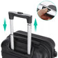 22" Black Hardside Carry-On Spinner Suitcase - Expandable Luggage with Wheels