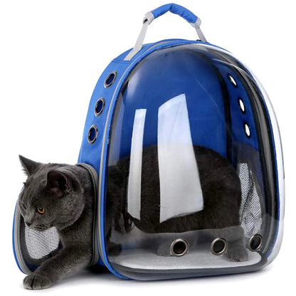 Pet Space Capsule Backpack: Transparent Travel Carrier for Dogs and Cats
