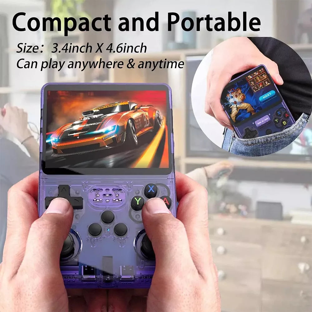 R36S Retro Handheld Game Console – 10,000+ Games, 3.5” IPS Screen, Supports PS1/NES/SNES