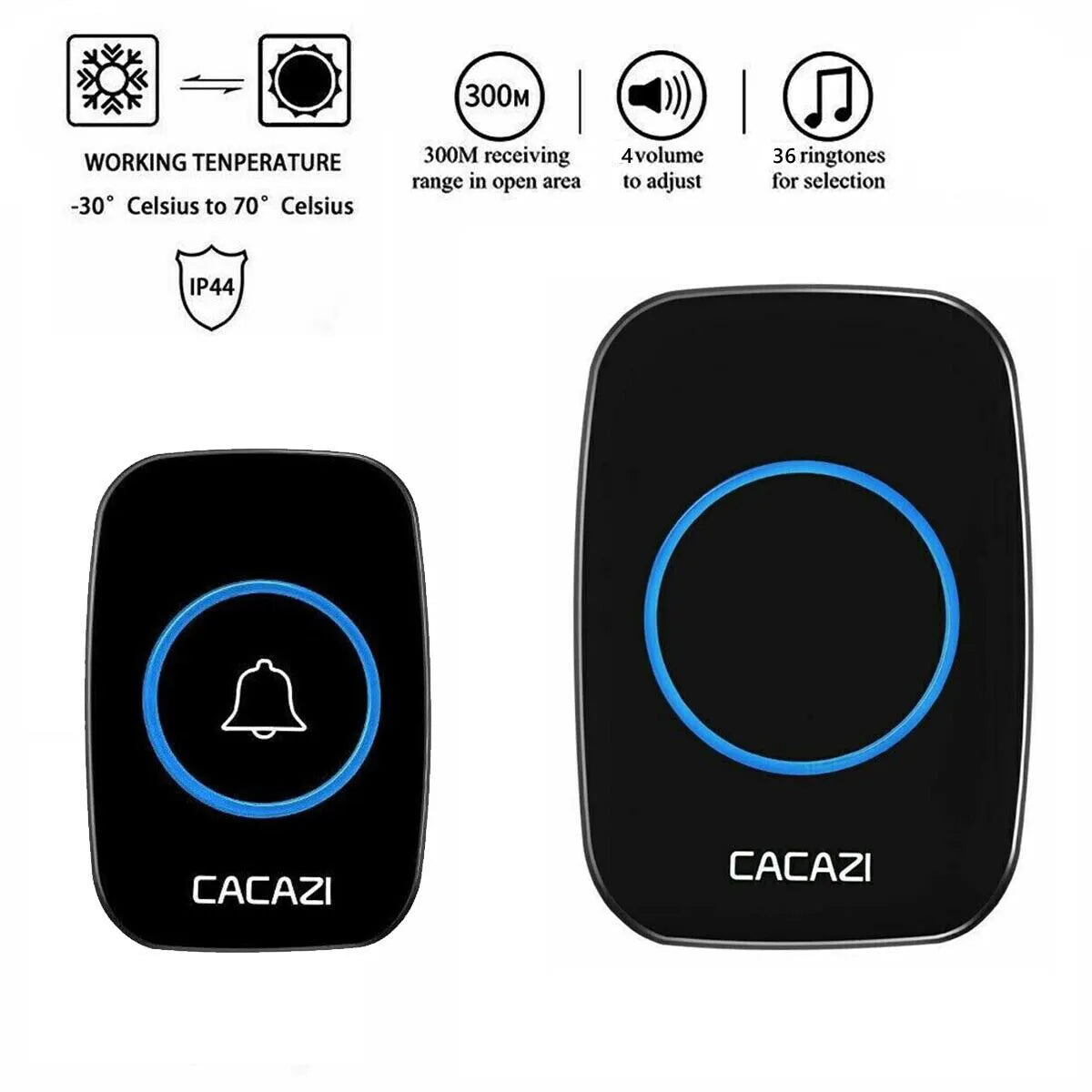 Waterproof wireless doorbell chime