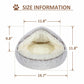 Soft Hooded Plush Pet Bed for Cats and Dogs