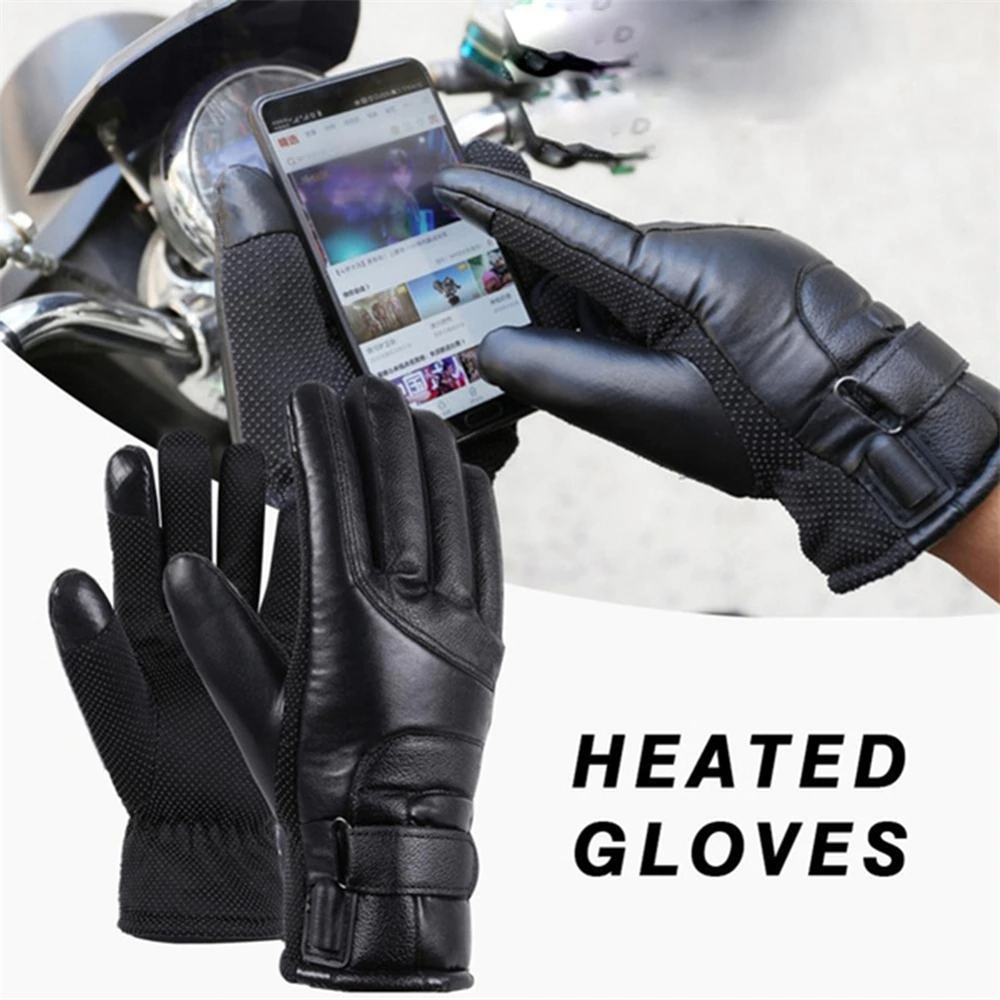Electric Heated Gloves with Thermal Warming: Windproof for Skiing and Snow Activities (USB-Powered)