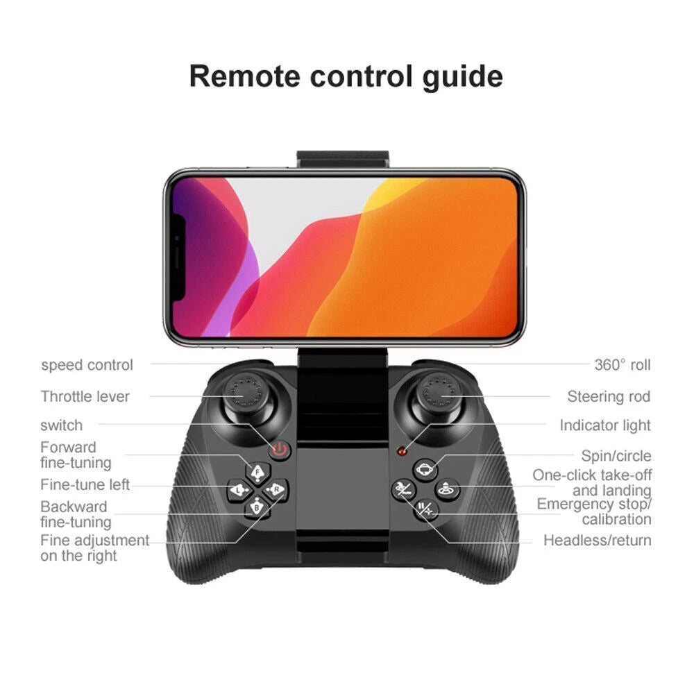 1080P HD Wi-Fi Camera Drone with FPV Live Video, Stunt Modes, Gravity Sensor & Altitude Hold – Beginner & Kids Friendly, Durable Design, Rechargeable Battery