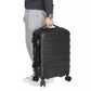 22" Black Hardside Carry-On Spinner Suitcase - Expandable Luggage with Wheels