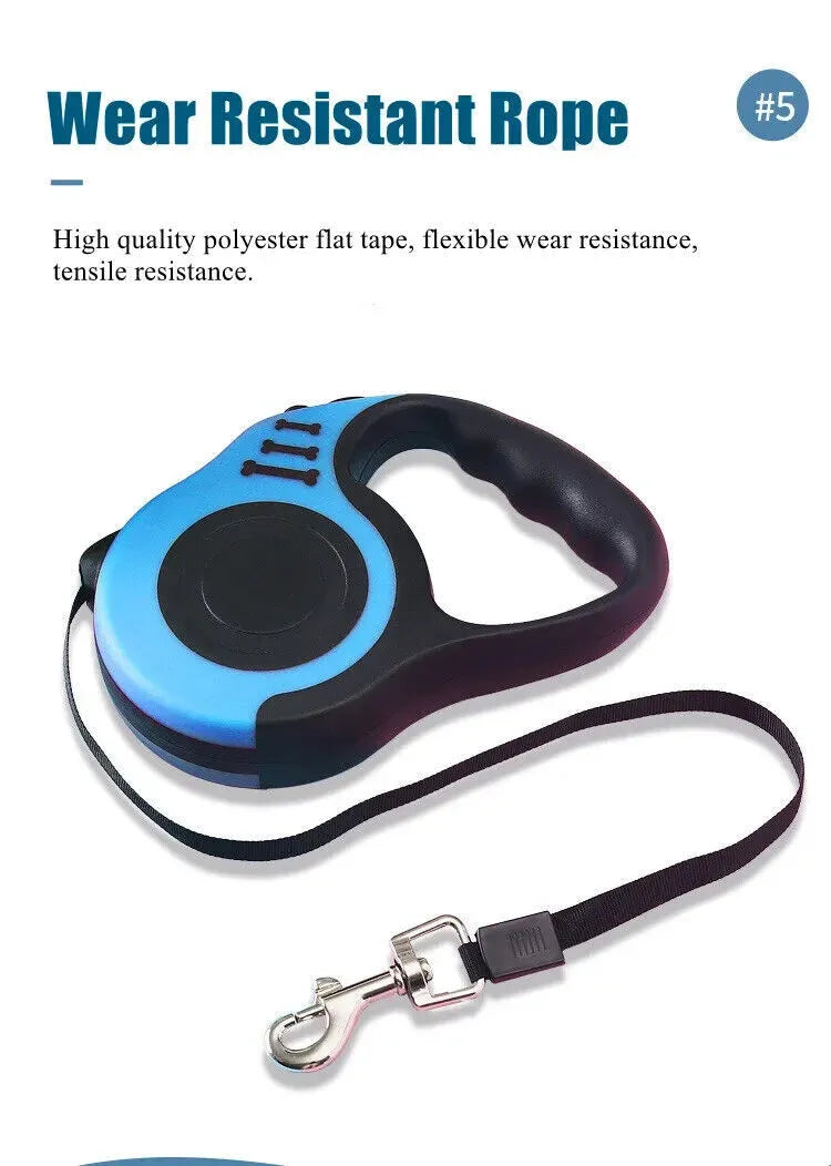 Retractable Dog Leash Pet Collar Automatic Walking Lead Free