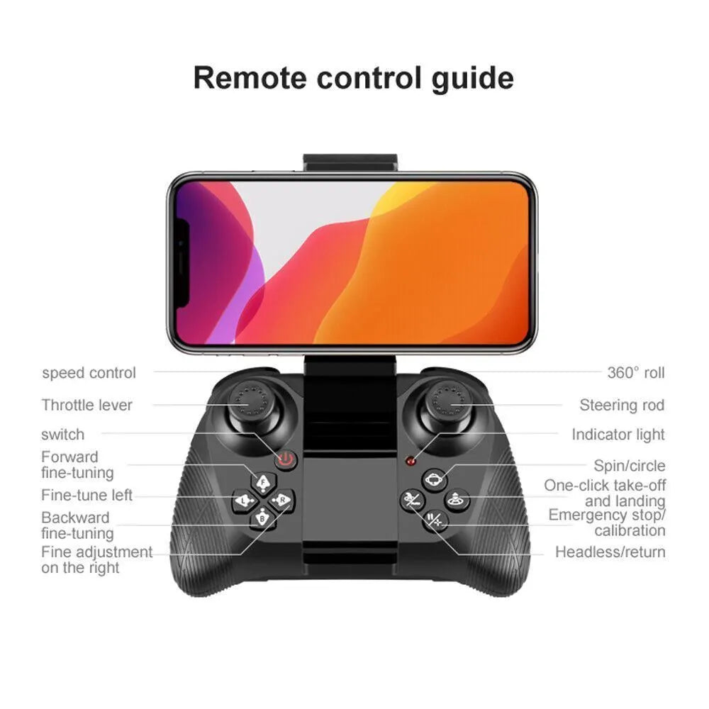 Drone 4k HD Wide Angle Camera WIFI FPV Drone Dual Camera Quadcopter