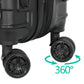 22" Black Hardside Carry-On Spinner Suitcase - Expandable Luggage with Wheels