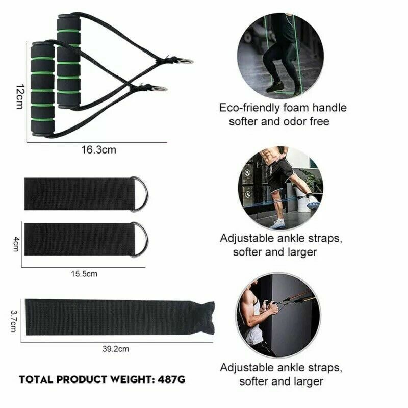 Resistance Band Loop Set Exercise Workout Crossfit Fitness Yoga Pilates