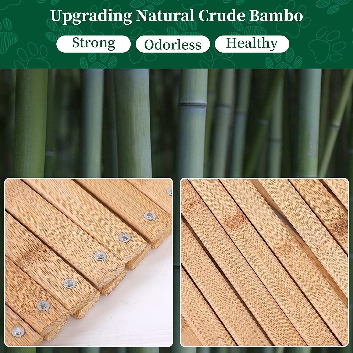 Bamboo Accordion Safety Gate for Children and Pets