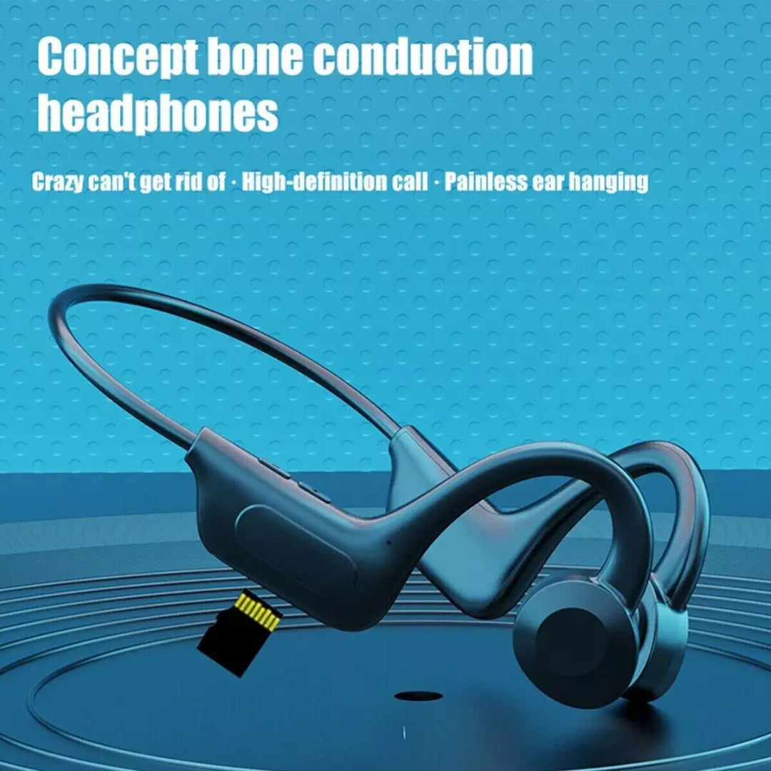 Bone Conduction Bluetooth 5.3 Headphones – Wireless Ear Clip Sport Earbuds