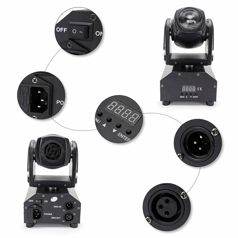 RGBW LED Stage Light with DMX Control for DJ Events, Club Parties, and Spotlighting