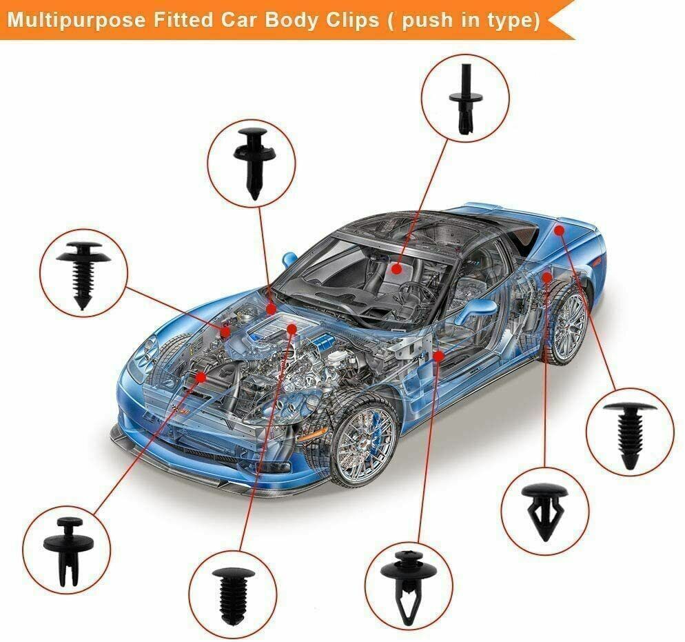 750 Piece Nylon Auto Fasteners Kit - Essential for Any Car Owner