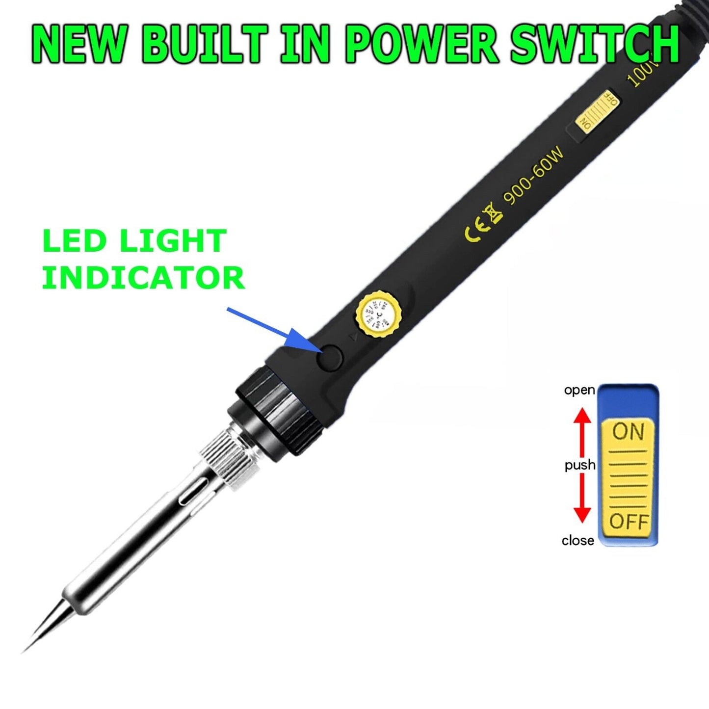 Precision Soldering Iron Kit: 60W Electric Gun with Adjustable Temperature & Premium Welding Wire
