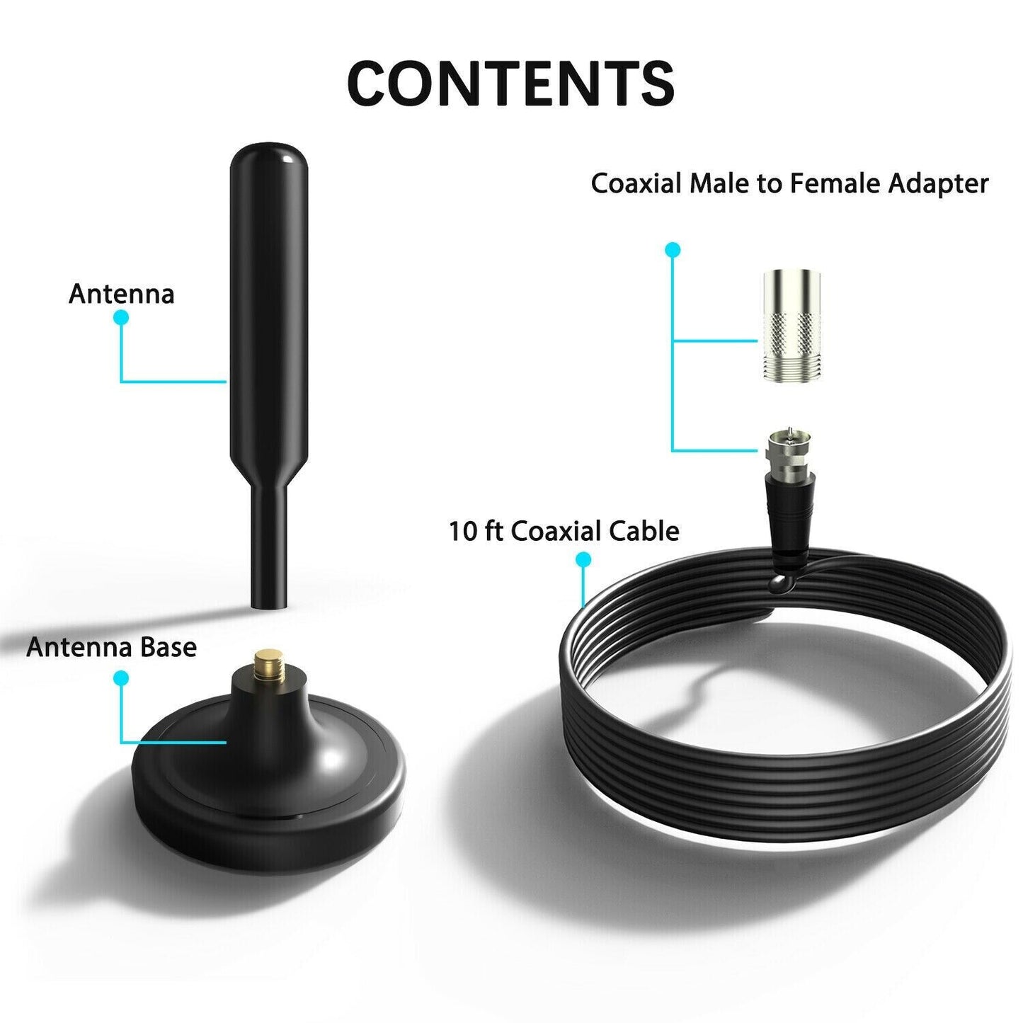 Upgraded Digital TV Antenna: 300-Mile Range, 1080P & 4K HDTV Indoor Reception