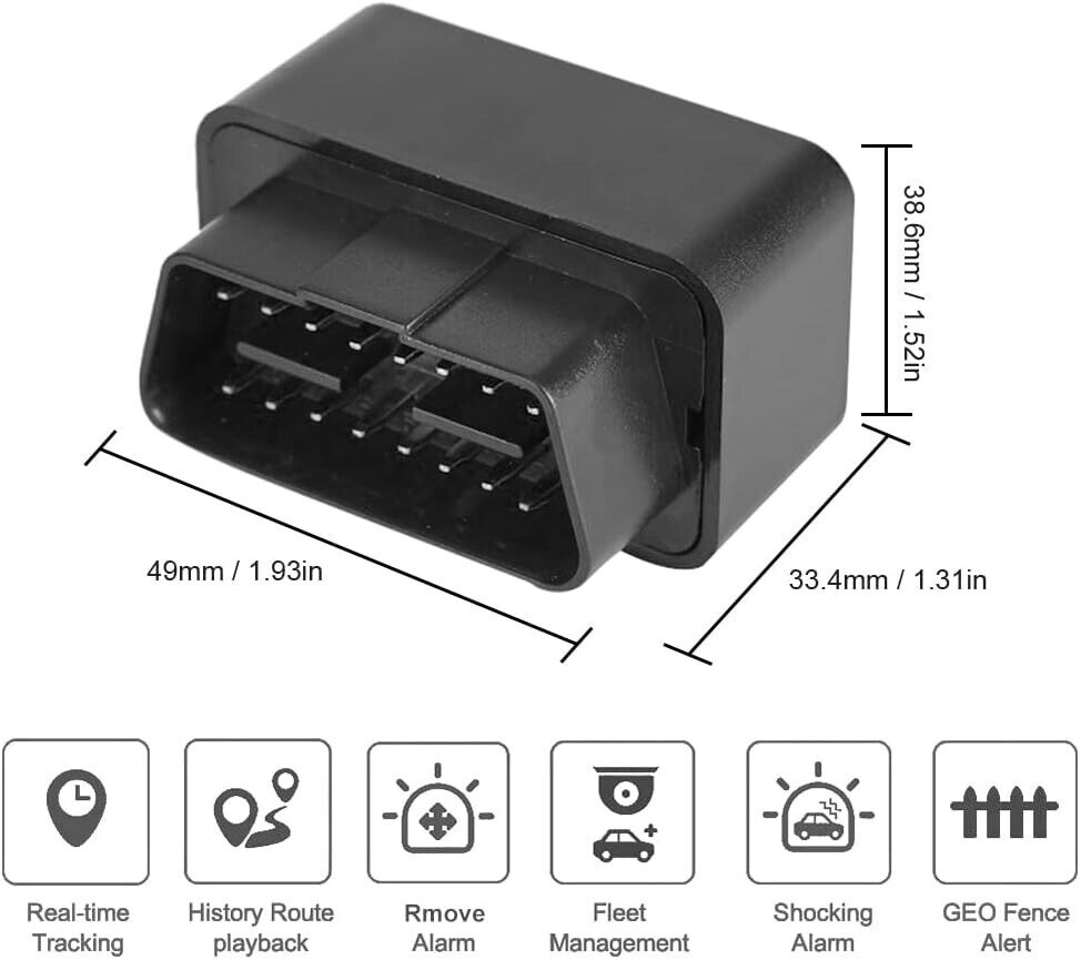 Real-Time OBD2 GPS Tracker: OBD II Locator for Car & Truck Tracking in the US