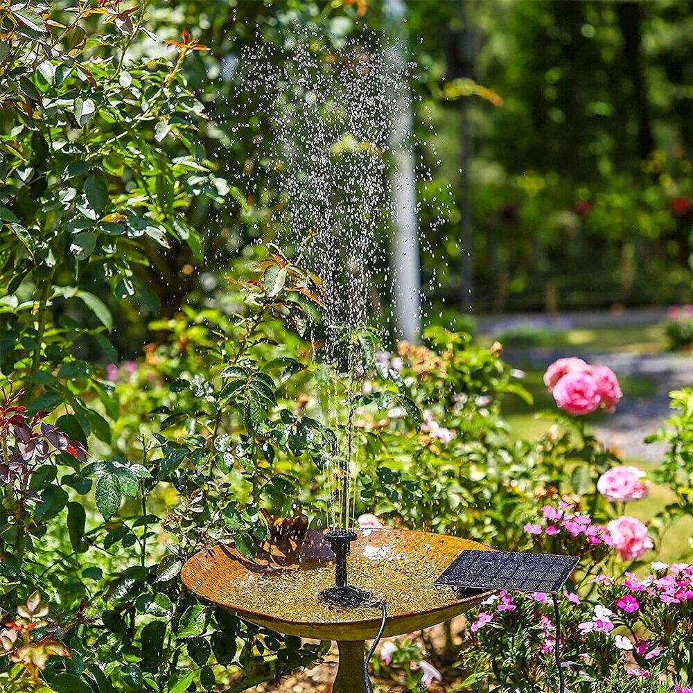 Solar Power Fountain Garden Pool Submersible Floating Water Pump Bird Bath Pond