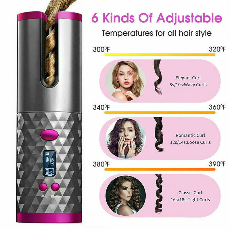 Portable Hair Curler Ceramic Wireless