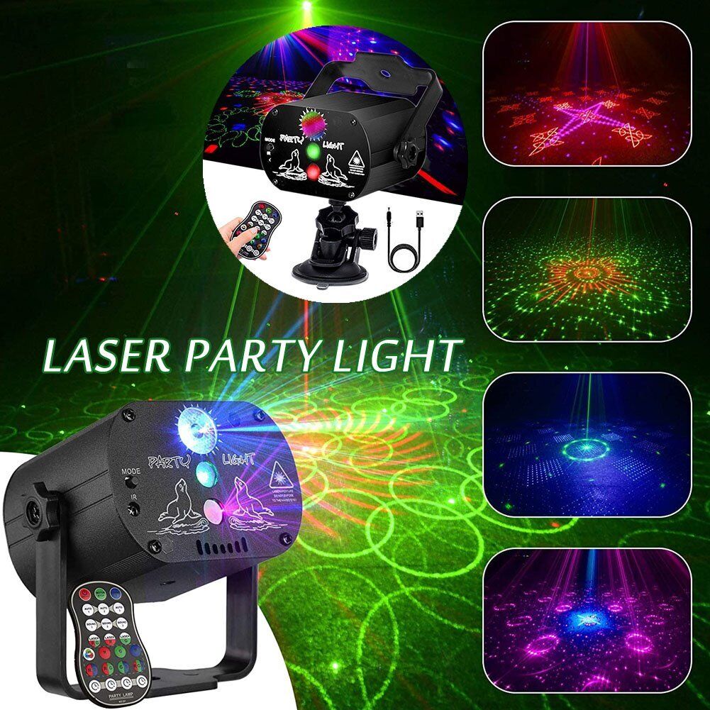 RGB LED Laser Stage Projector with 1024 Patterns for DJ, Disco, KTV & Parties