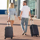 22" Black Hardside Carry-On Spinner Suitcase - Expandable Luggage with Wheels