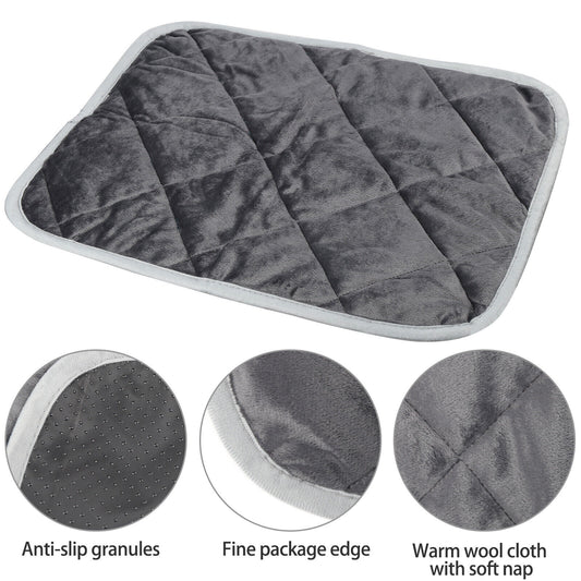 Self-Warming Thermal Mat: Premium Non-Slip Hot Pad for Canine and Feline Beds (Gray)