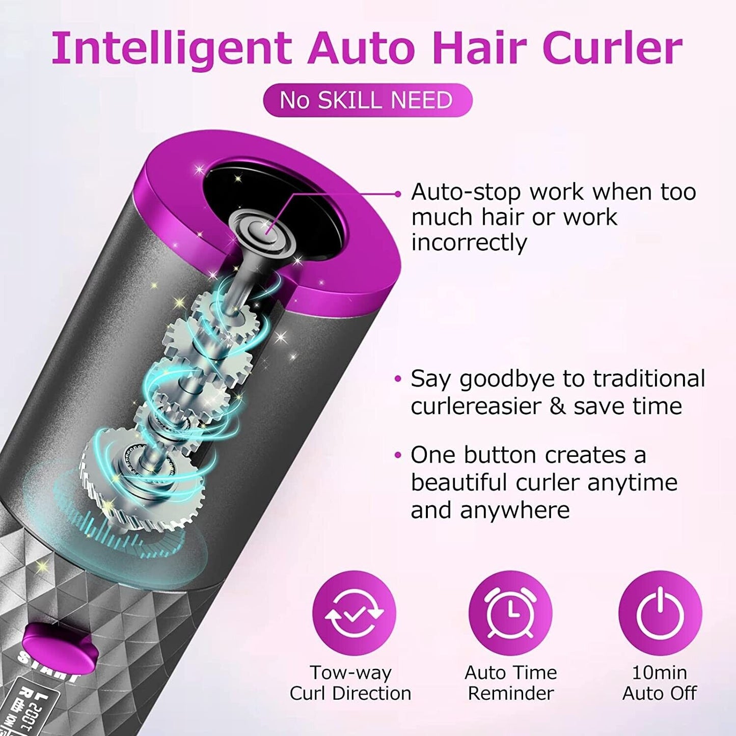 Portable Hair Curler Ceramic Wireless