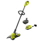RYOBI 18V ONE+ String Trimmer with 4.0Ah Battery and Charger