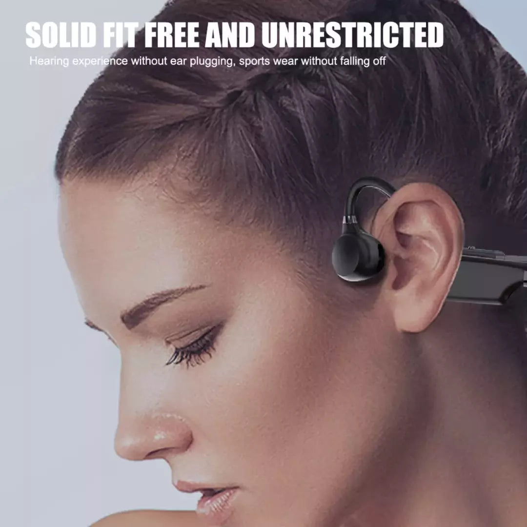 Bone Conduction Bluetooth 5.3 Headphones – Wireless Ear Clip Sport Earbuds