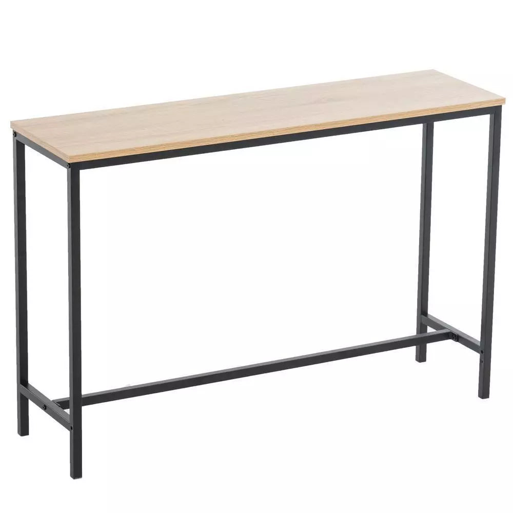 Modern Entryway Console Table – Oak Finish Accent Desk for Hallway, Sofa, or Living Room