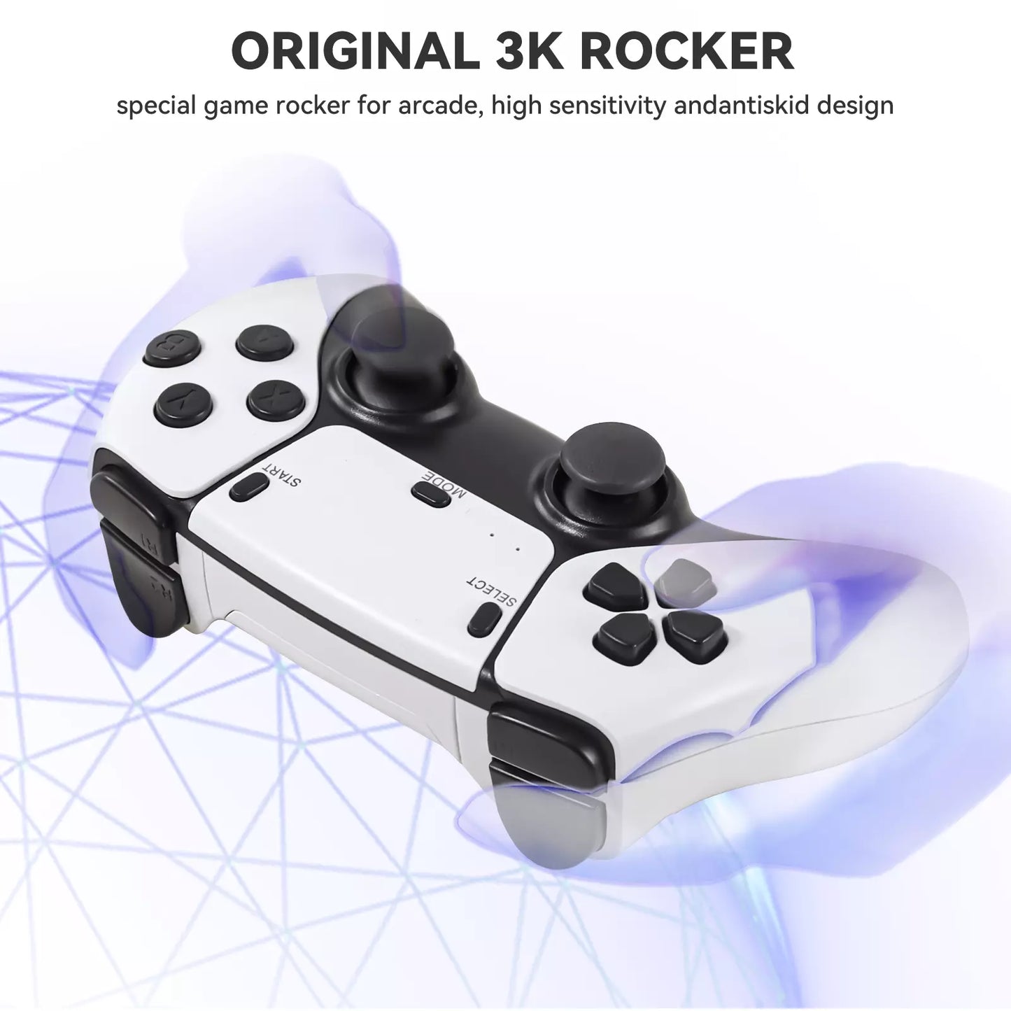 Retro Game Stick 4K – 20,000+ Classic Games, HDMI Plug & Play Console + 2 Wireless Controllers