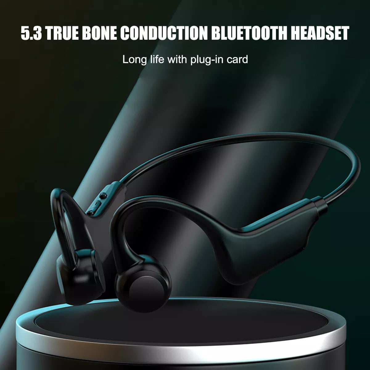 Bone Conduction Bluetooth 5.3 Headphones – Wireless Ear Clip Sport Earbuds