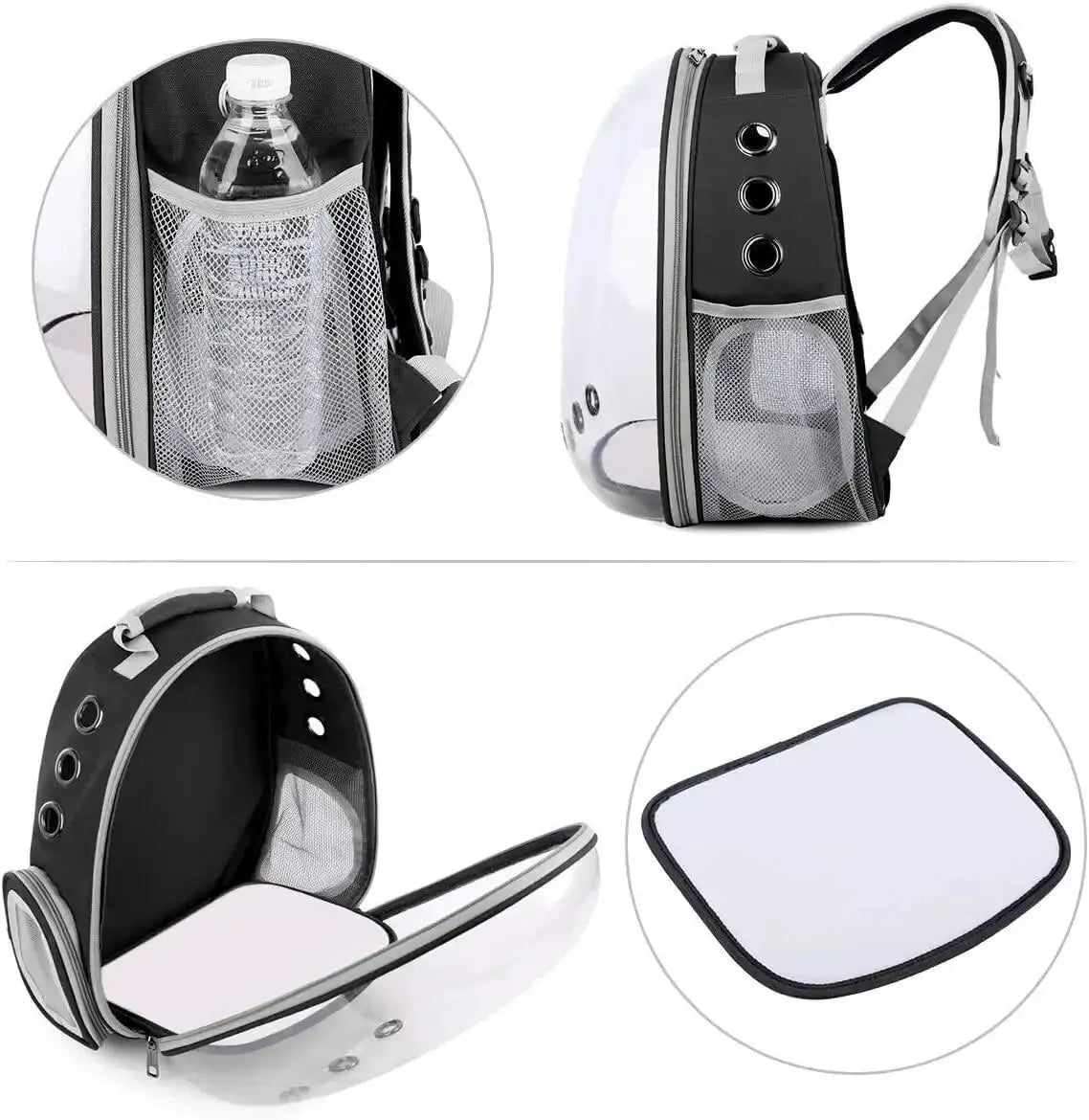 Pet Space Capsule Backpack: Transparent Travel Carrier for Dogs and Cats