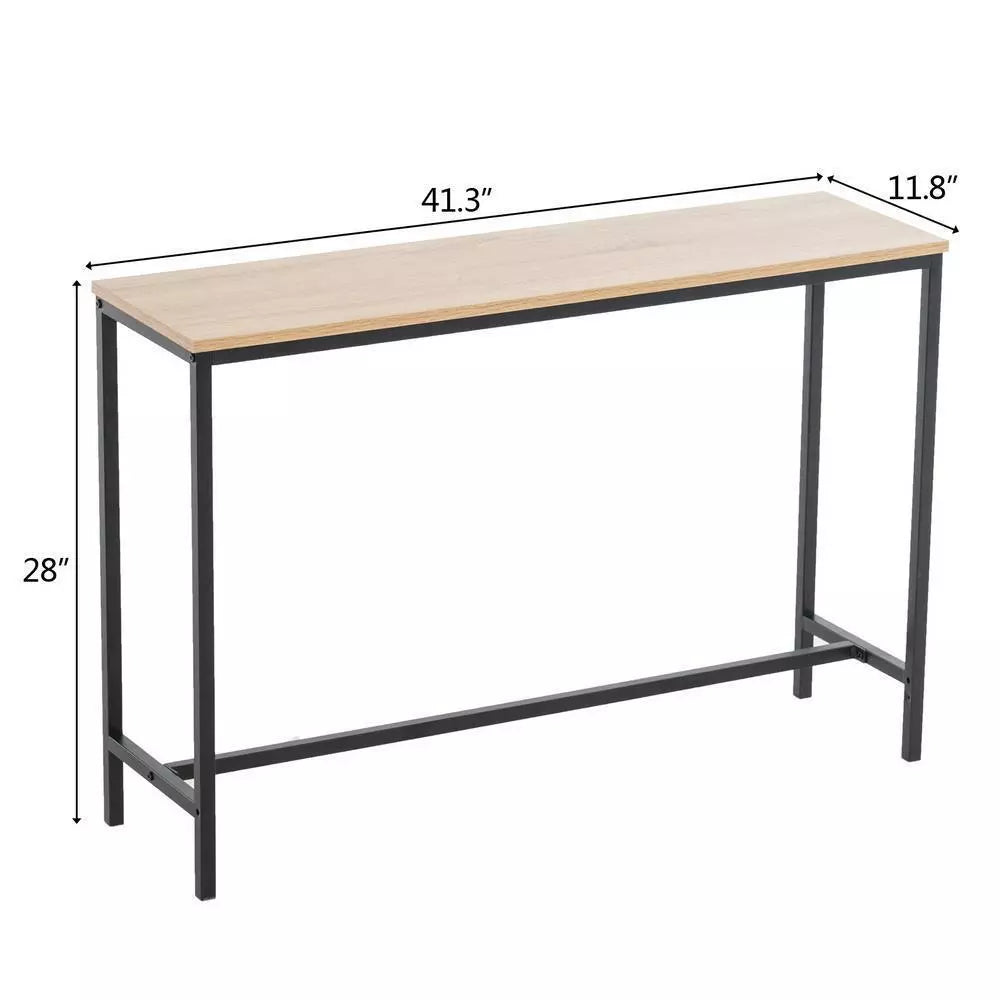 Modern Entryway Console Table – Oak Finish Accent Desk for Hallway, Sofa, or Living Room