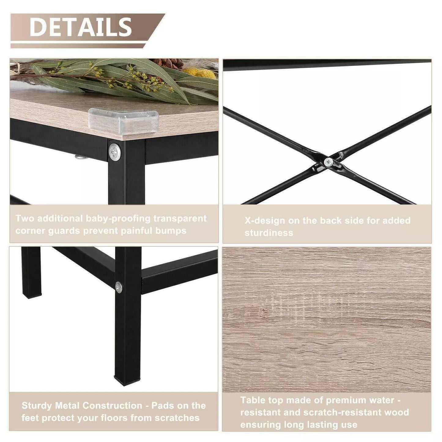 Modern Entryway Console Table – Oak Finish Accent Desk for Hallway, Sofa, or Living Room