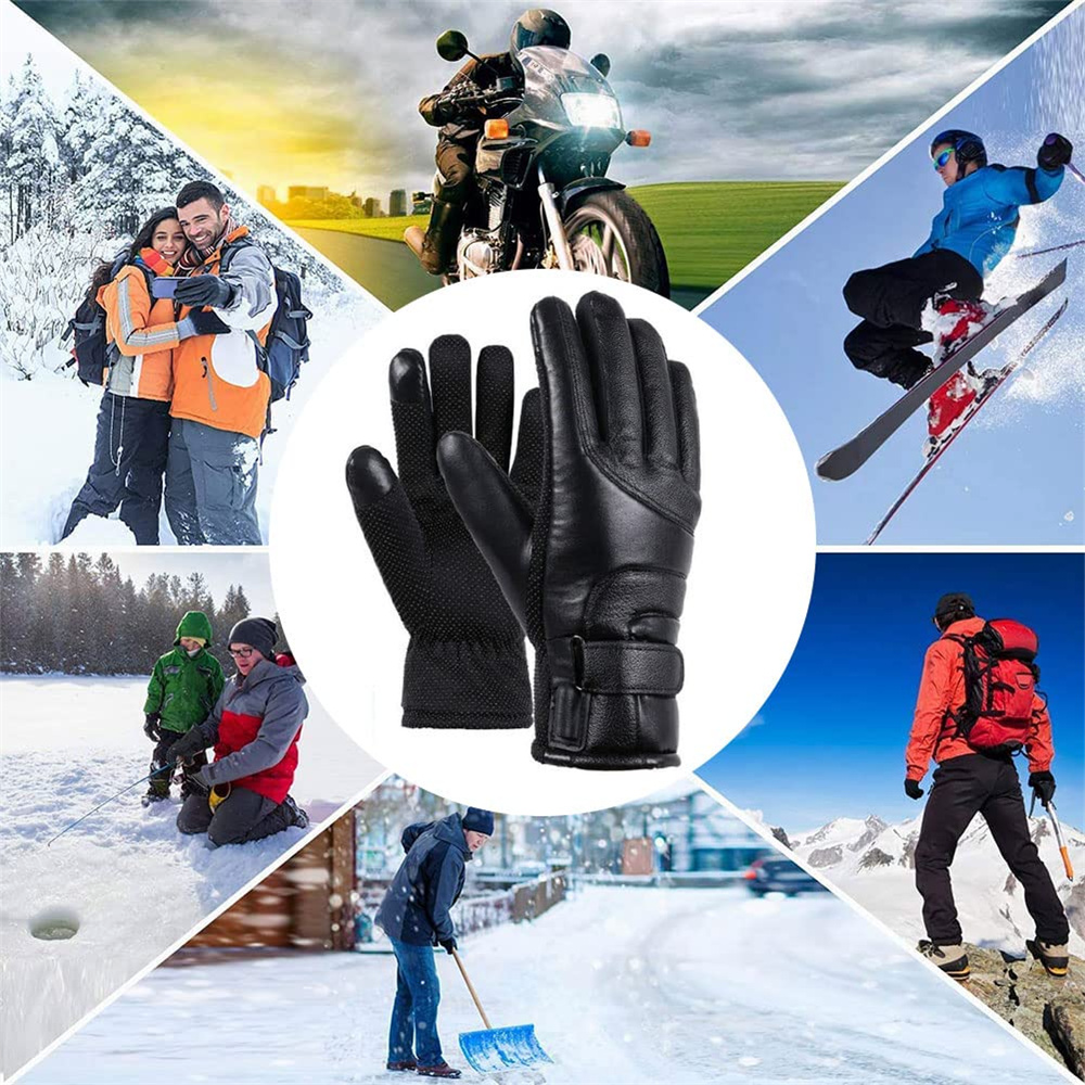 Electric Heated Gloves with Thermal Warming: Windproof for Skiing and Snow Activities (USB-Powered)