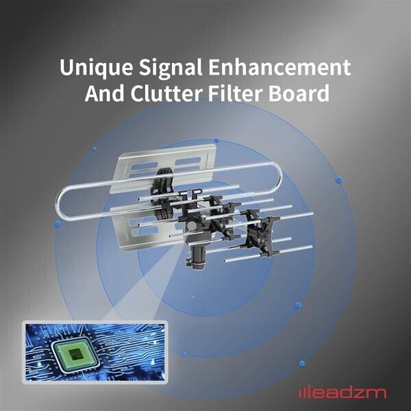 Outdoor TV Antenna  360°Rotation UV Dual Frequency TV Booster