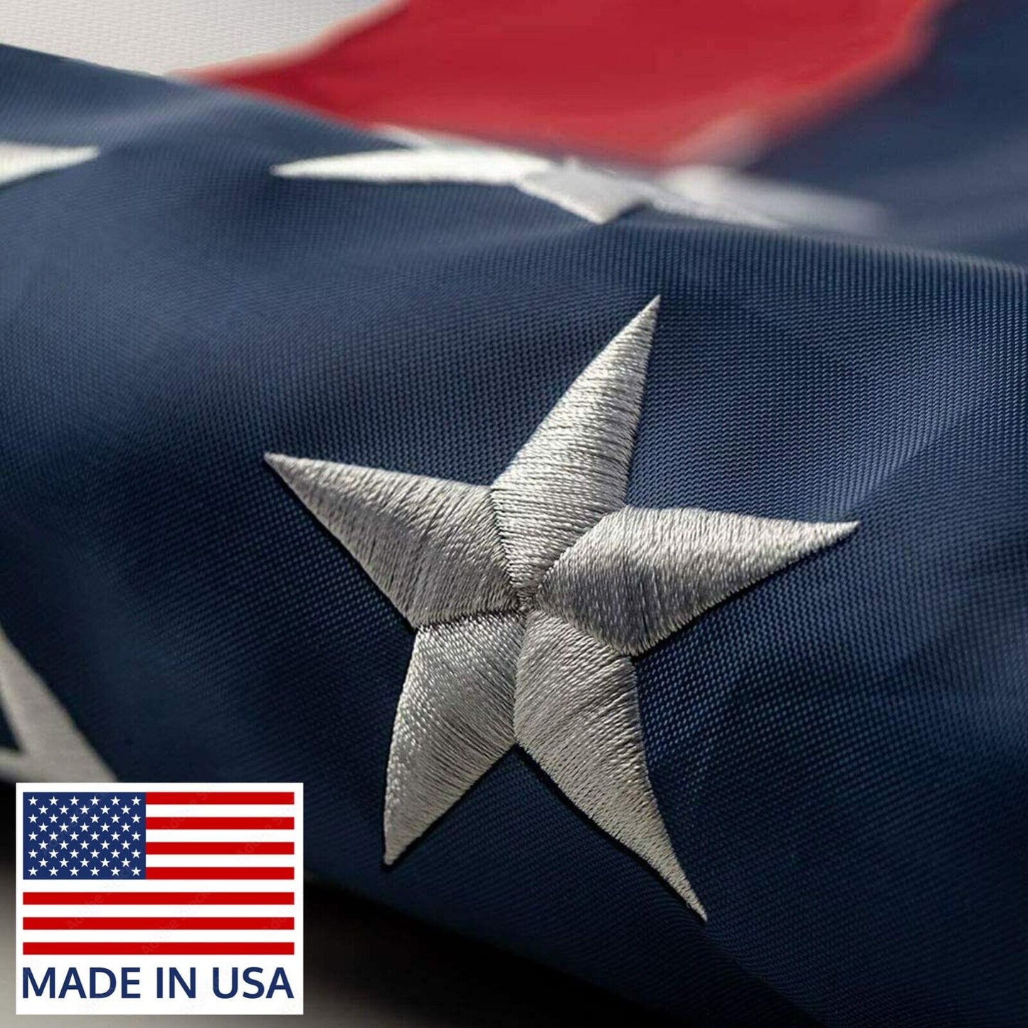 3x5 ft Heavy-Duty Embroidered American Flag – Built to Fly with Honor