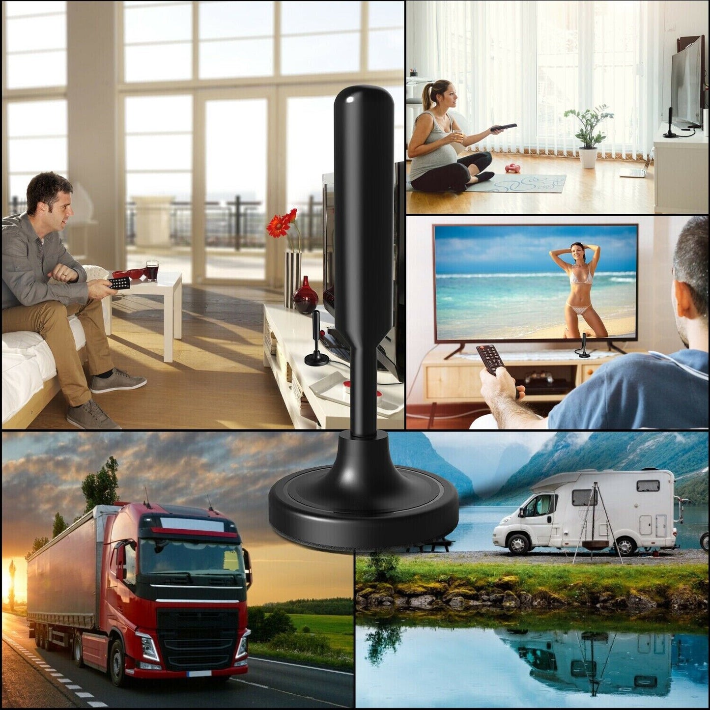 Upgraded Digital TV Antenna: 300-Mile Range, 1080P & 4K HDTV Indoor Reception