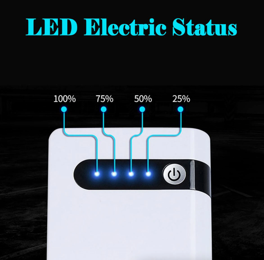 Mini Portable Car Jump Starter: 20000mAh Power Bank, Battery Charger, and Flashlight in One