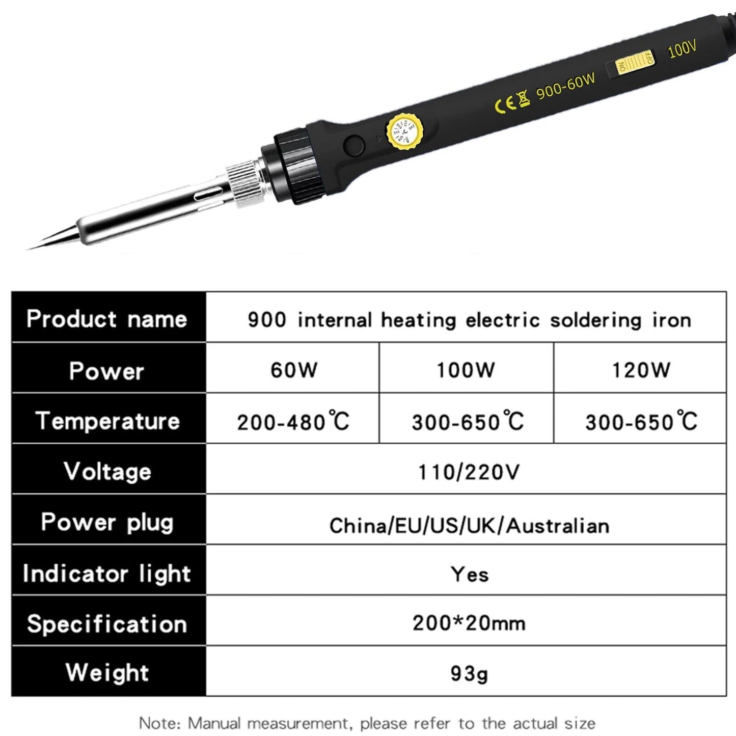 Precision Soldering Iron Kit: 60W Electric Gun with Adjustable Temperature & Premium Welding Wire