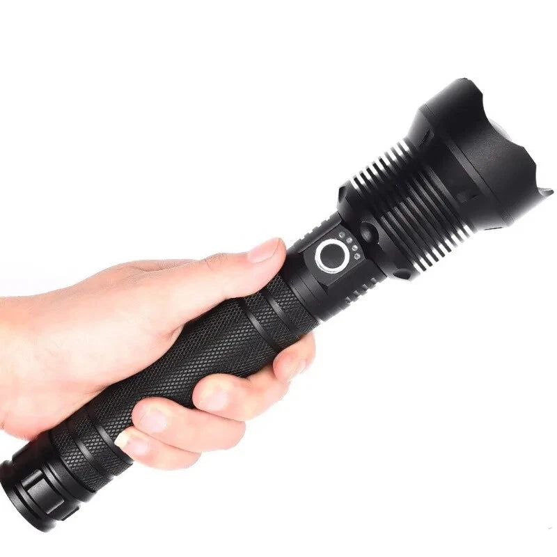 Super Bright LED Flashlight – XHP50.2, USB-C Rechargeable, 1000M Beam, Waterproof
