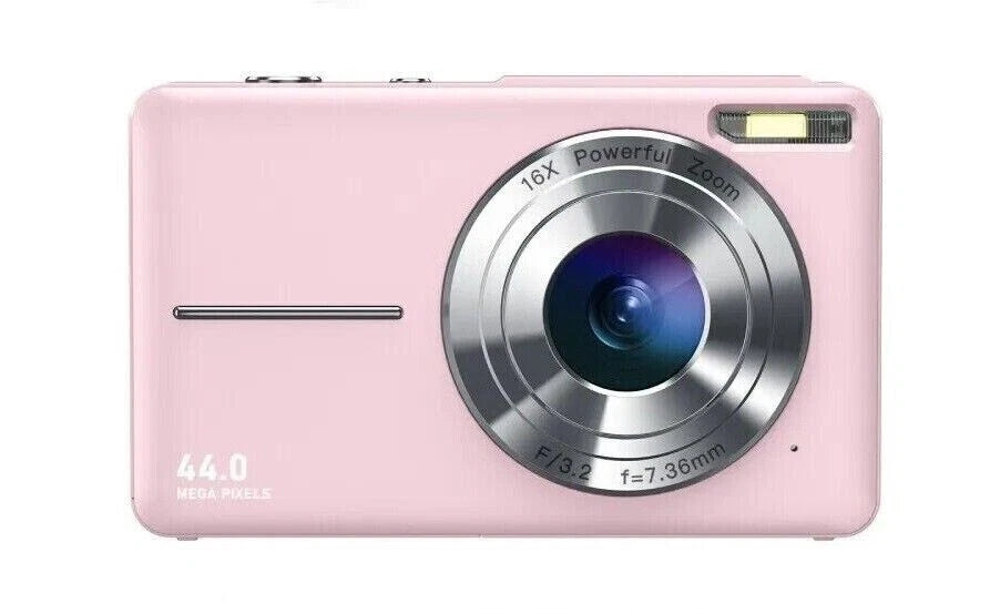 Digital Camera 44MP 1080P HD with 16X Zoom, Anti-Shake, 2.4" LCD, 32GB Card Included