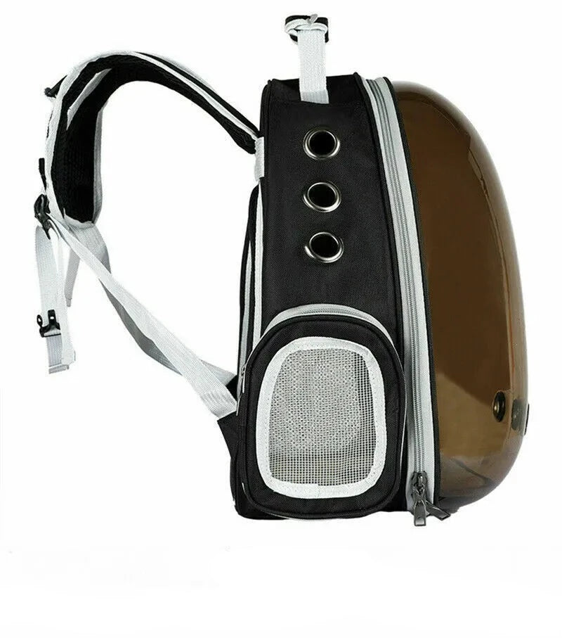 Pet Space Capsule Backpack: Transparent Travel Carrier for Dogs and Cats