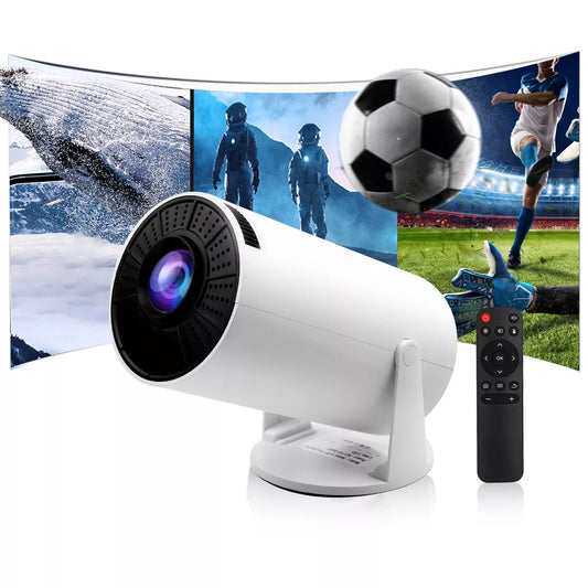 4K Mini Projector – 10000 Lumen LED, 1080P Support, WiFi & Bluetooth, Portable Home Theater