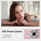 Digital Camera 44MP 1080P HD with 16X Zoom, Anti-Shake, 2.4" LCD, 32GB Card Included