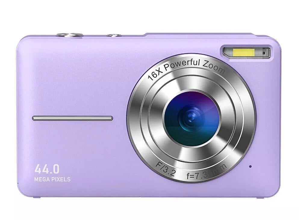 Digital Camera 44MP 1080P HD with 16X Zoom, Anti-Shake, 2.4" LCD, 32GB Card Included