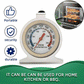 Oven Thermometer Stainless Steel Classic Stand Up Food Meat Temperature Gauge