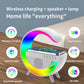 RGB Night Light Desk Lamp with Wireless Charger and Bluetooth Speaker