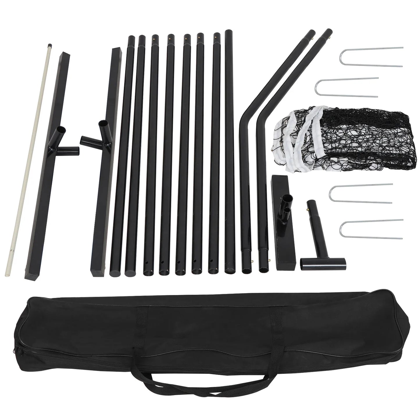 Portable 22FT Durable Outdoor Pickleball and Tennis Net with Steel Poles, Stand, and Carry Bag