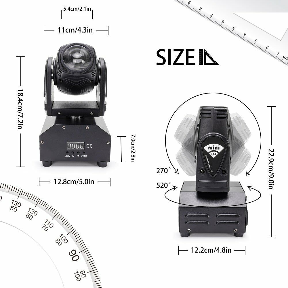 RGBW LED Stage Light with DMX Control for DJ Events, Club Parties, and Spotlighting